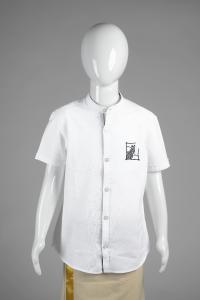 Junior Commando Boys Cotton Solid Half Sleeve Shirt - Bright White
