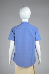 Junior Commando Boys Cotton Solid Half Sleeve Shirt - Vista Blue
