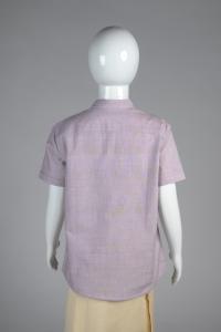 Junior Commando Boys Cotton Solid Half Sleeve Shirt - Gray Lilac