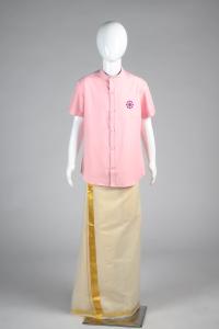 Junior Commando Boys Cotton Solid Half Sleeve Shirt - Powder Pink