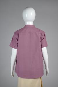 Junior Commando Boys Cotton Solid Half Sleeve Shirt - Valerian Purple