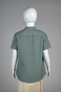 Junior Commando Boys Cotton Solid Half Sleeve Shirt - Dusty Turquoise