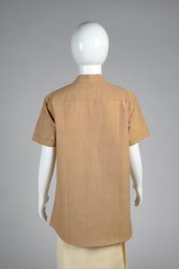 Junior Commando Boys Cotton Solid Half Sleeve Shirt - Prairie Sand