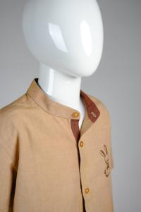 Junior Commando Boys Cotton Solid Half Sleeve Shirt - Prairie Sand