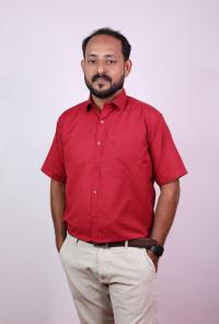 Premium Cotton Blended Plain Half Sleeve Shirt Maroon