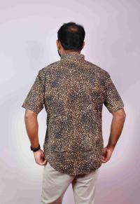 Printed Design Cotton Blended Shirt Half Sleeve Jailer Printed