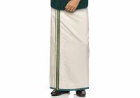 Handloom Mens Double Dhothy Bottle Green