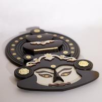 Wooden Kathakali Head - 6 inch