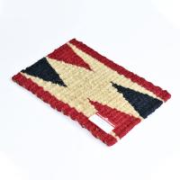 WC3 COIR FLOOR MAT DIAMOND BLEACH RED & BLUE