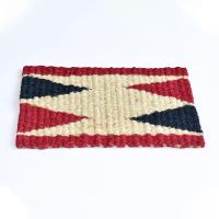 WC3 COIR FLOOR MAT DIAMOND BLEACH RED & BLUE