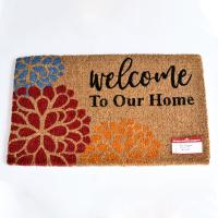 BC1 COIR FLOOR MAT FLOREAL WELCOME