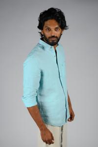 Royal Mint Mens Cotton Solid Regular Fit Full Sleeve Shirt - Tanger Turquoise