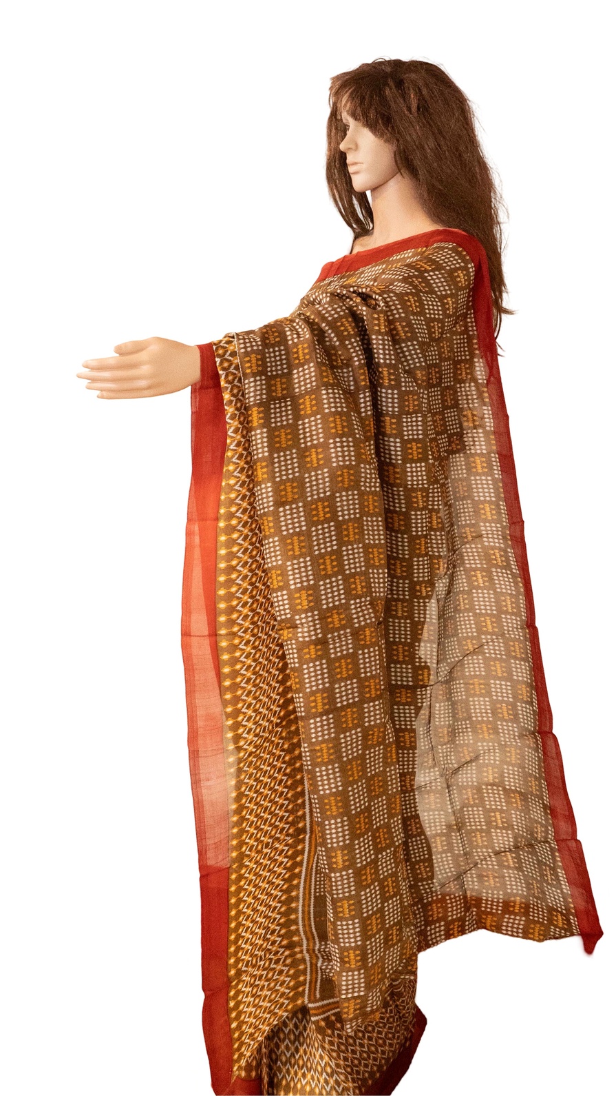 Printed silk- Checkered Design