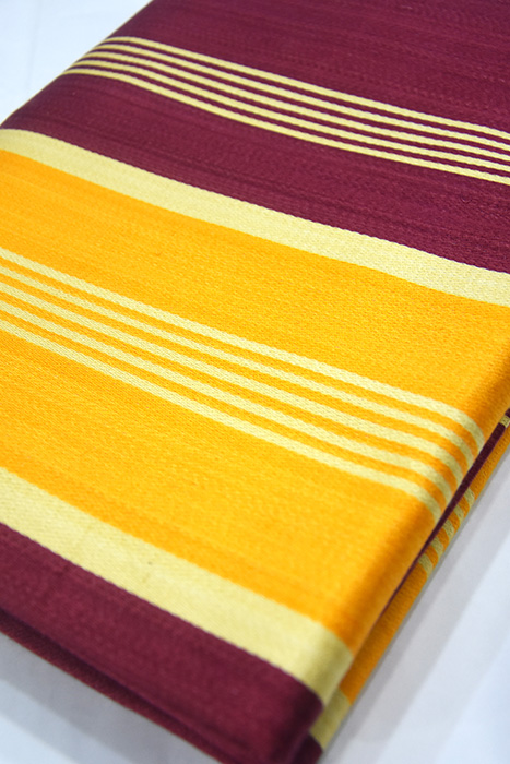 Single Bedsheet Maroon and Mustard