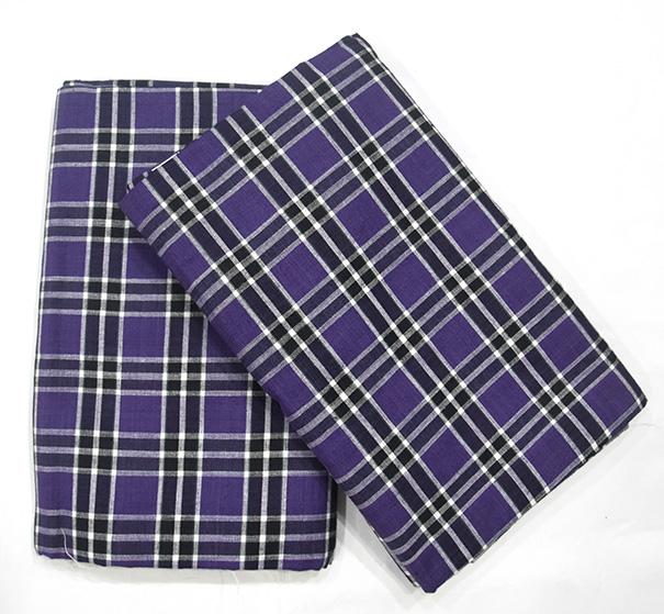 Hantex chekered Multicolor Lungi For Men(PurpleBlack)