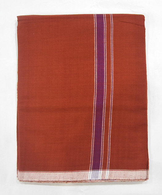 Hantex Pure Cotton Lungi(RustViolet Border)