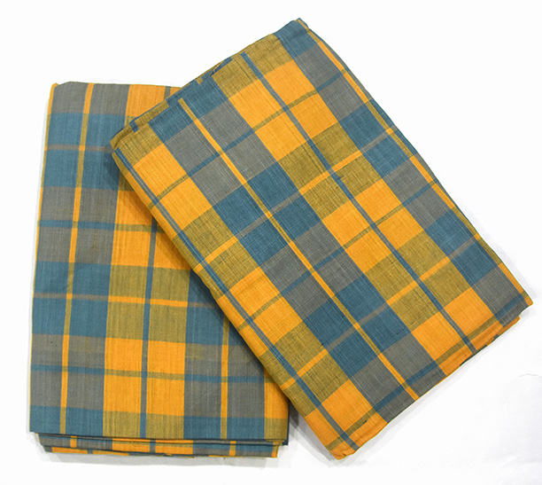 Hantex chekered Multicolor Lungi(YellowBlue)