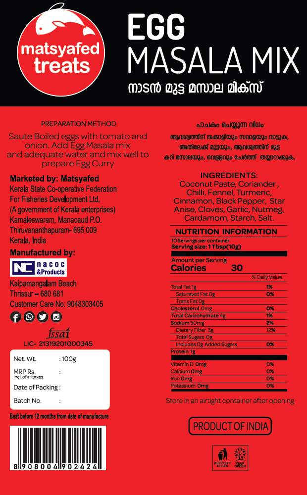 Ready to cook Egg Masala Mix