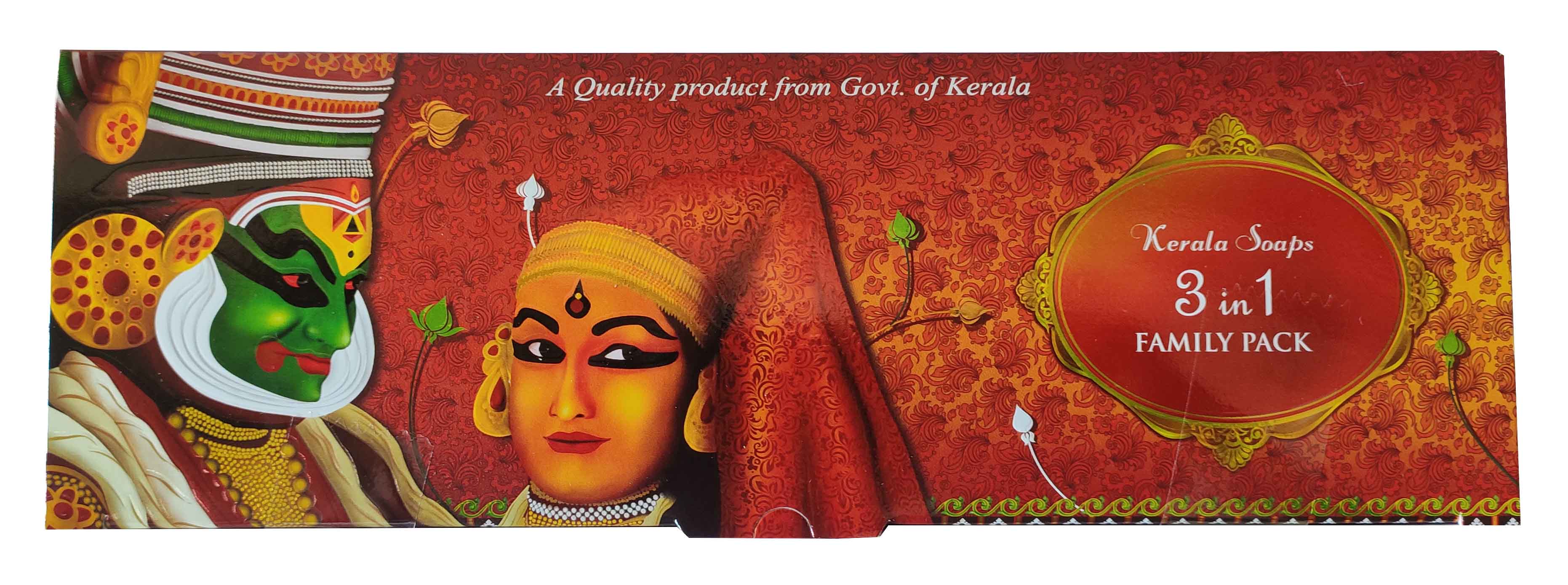 Kerala Sandal 3in1 Family Pack 450 Gm( 150 Gm each...