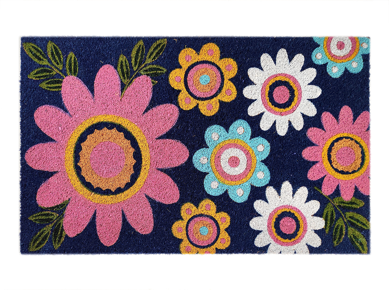 PVC Tufted Mat Rose & Grey Florals