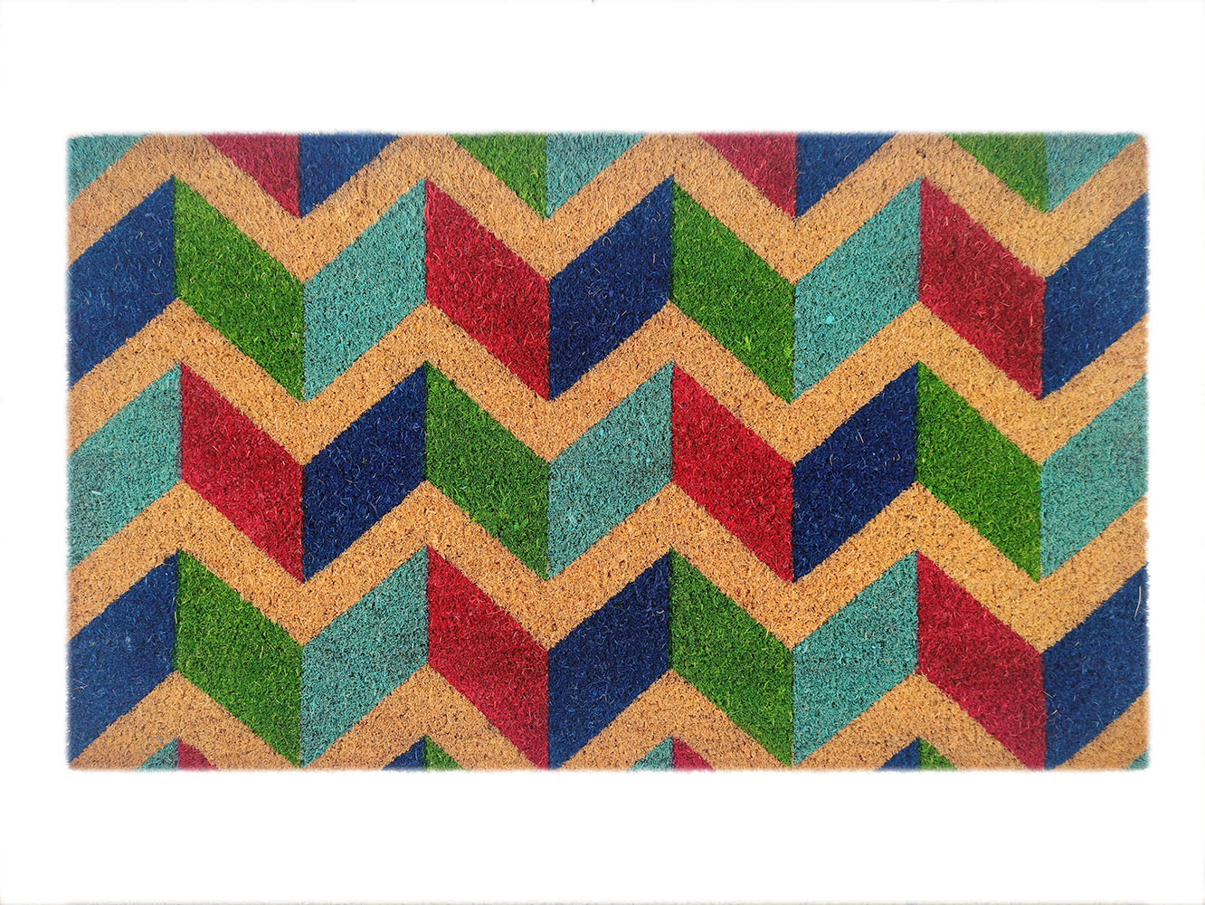PVC Tufted Mat Blue Diamond Dot