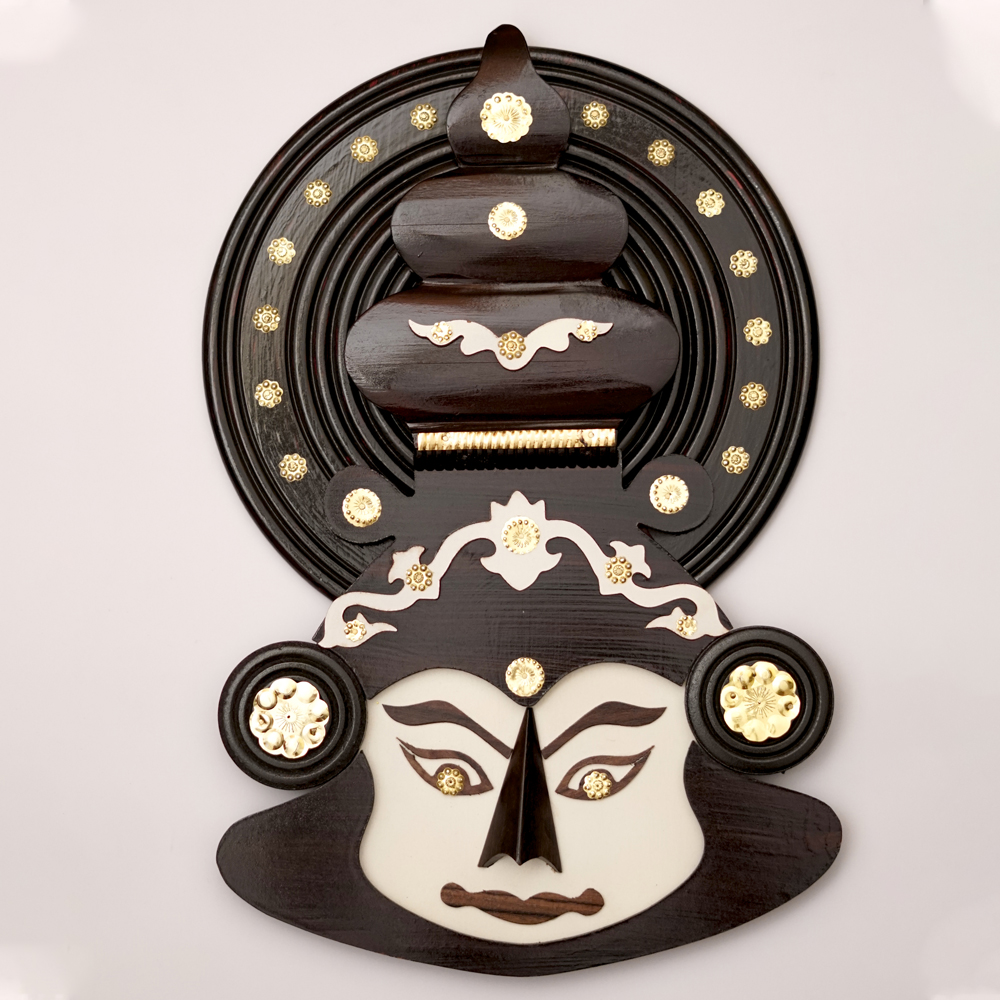 Wooden Kathakali Head - 6 inch