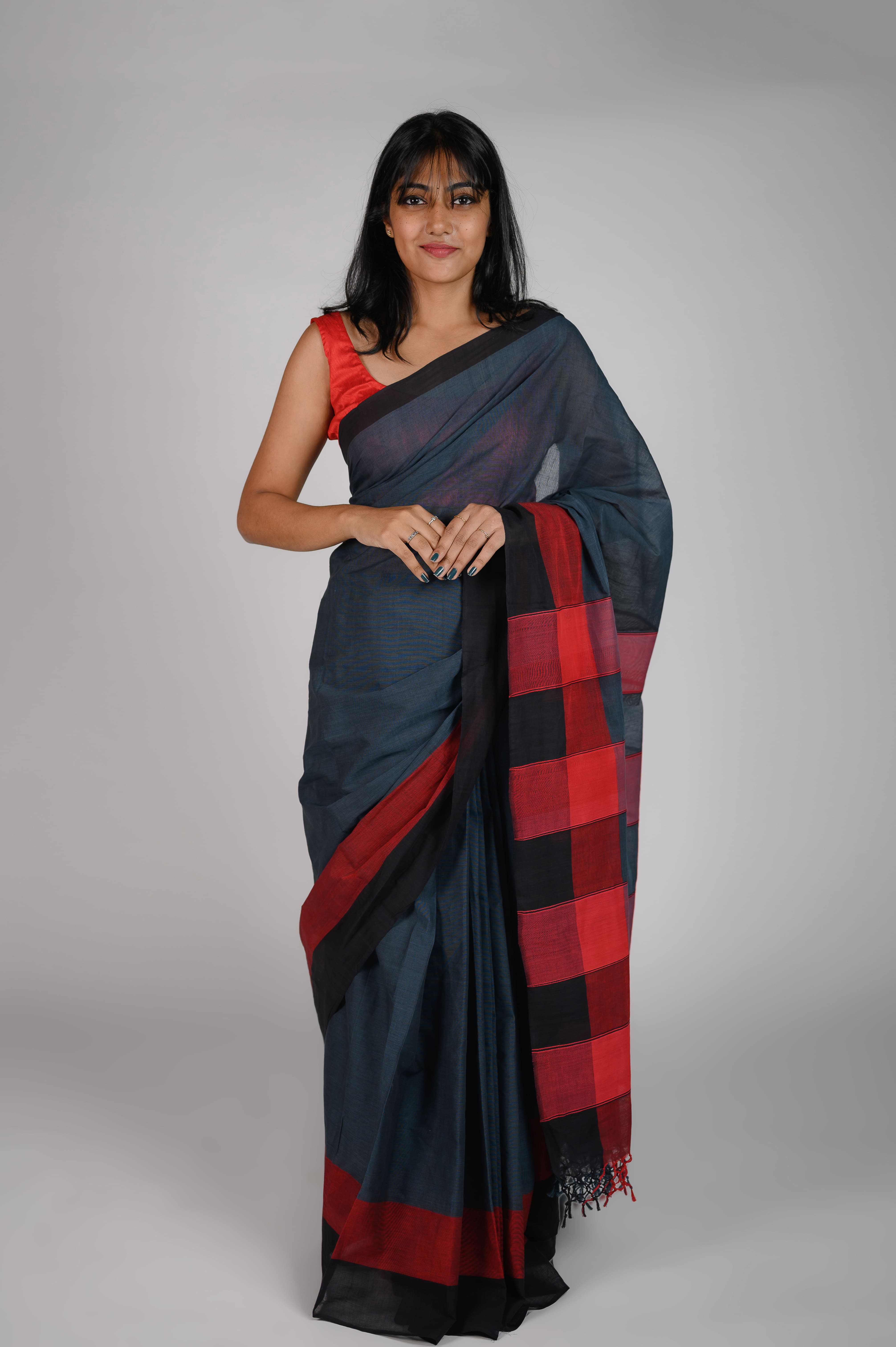 Hantex Womens Kerala Handloom Cotton Saree with Ho...