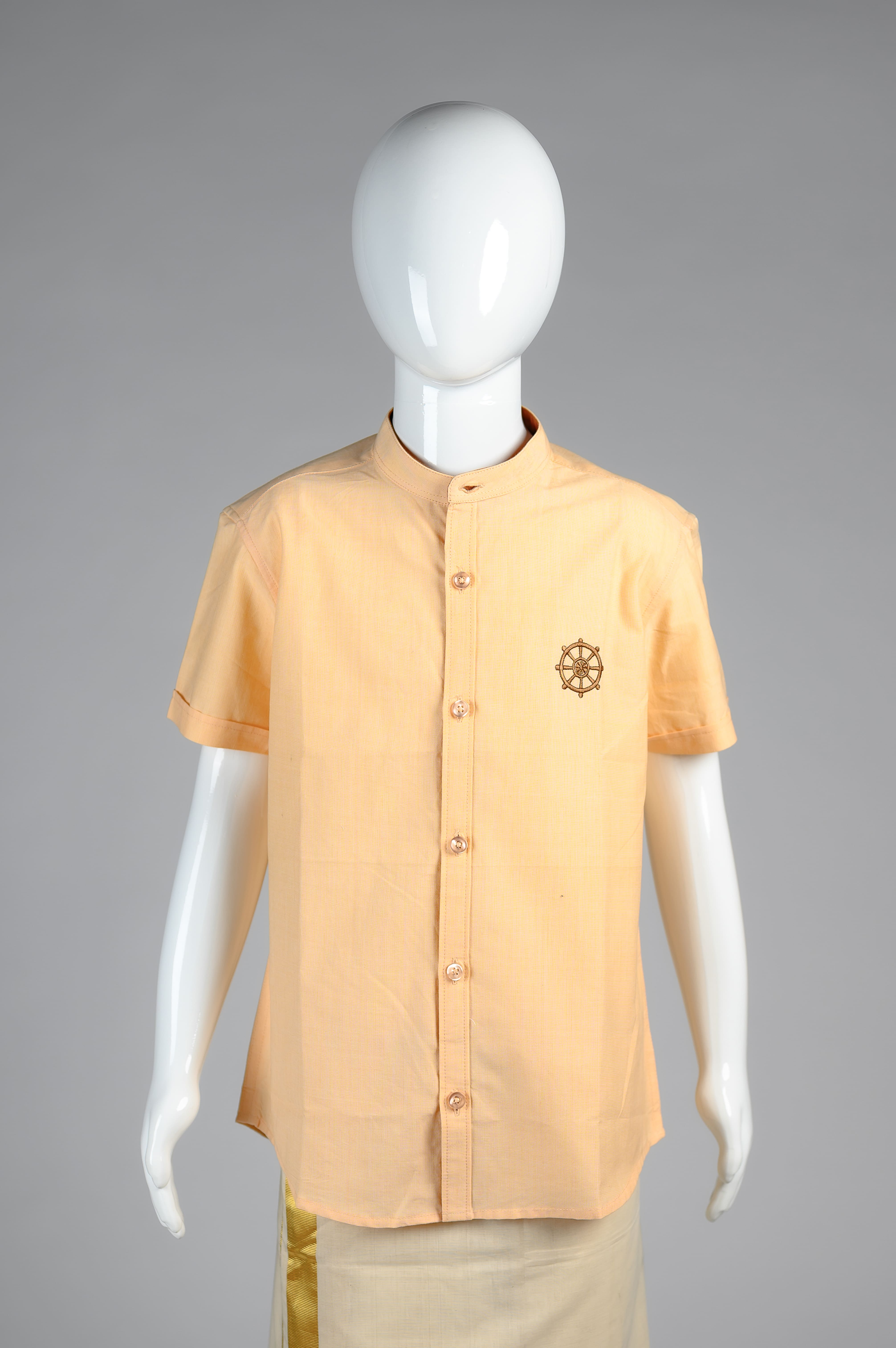 Junior Commando Boys Cotton Solid Half Sleeve Shir...