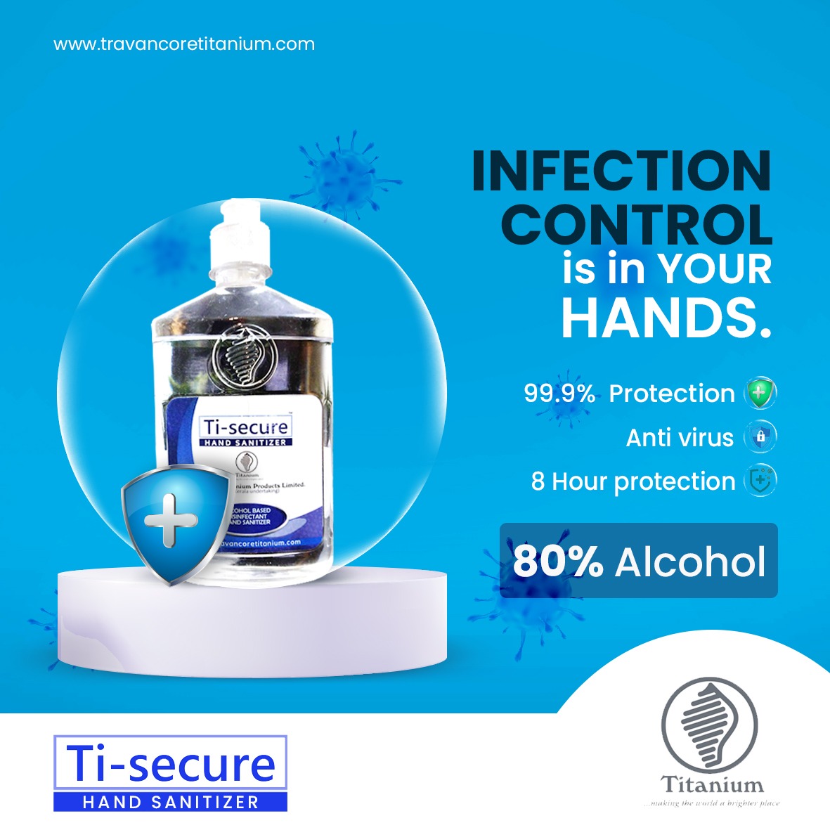 Ti-secure Hand sanitizer pump