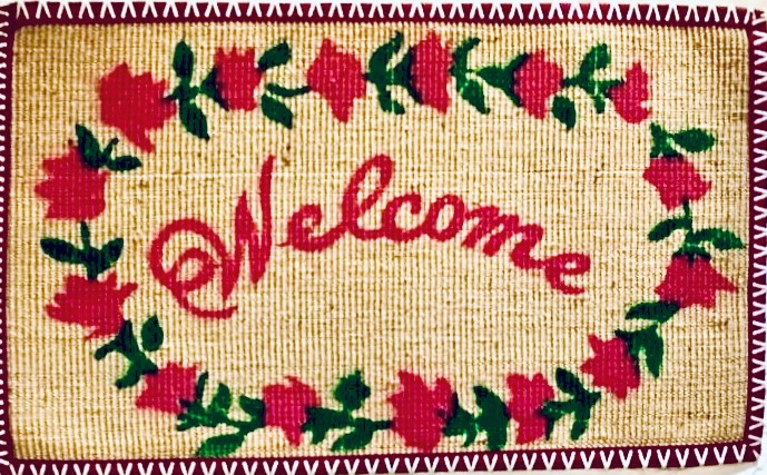 NATURAL THIN JUTE PRINTED MAT
