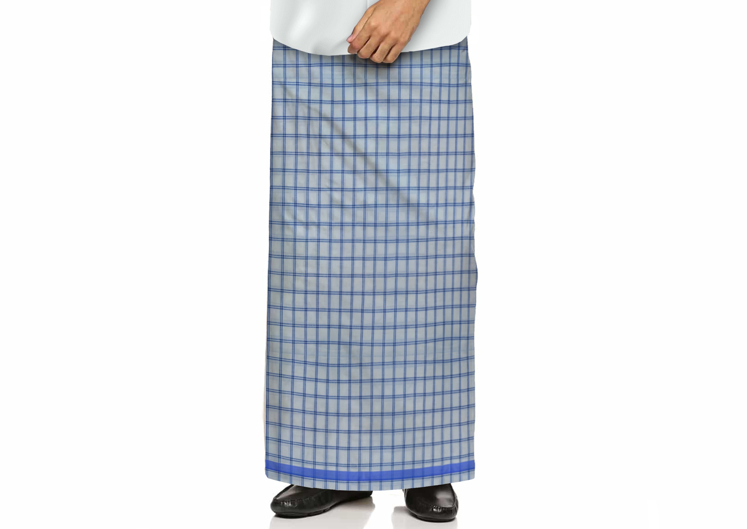 Handwoven Men Blue Checked Kaily