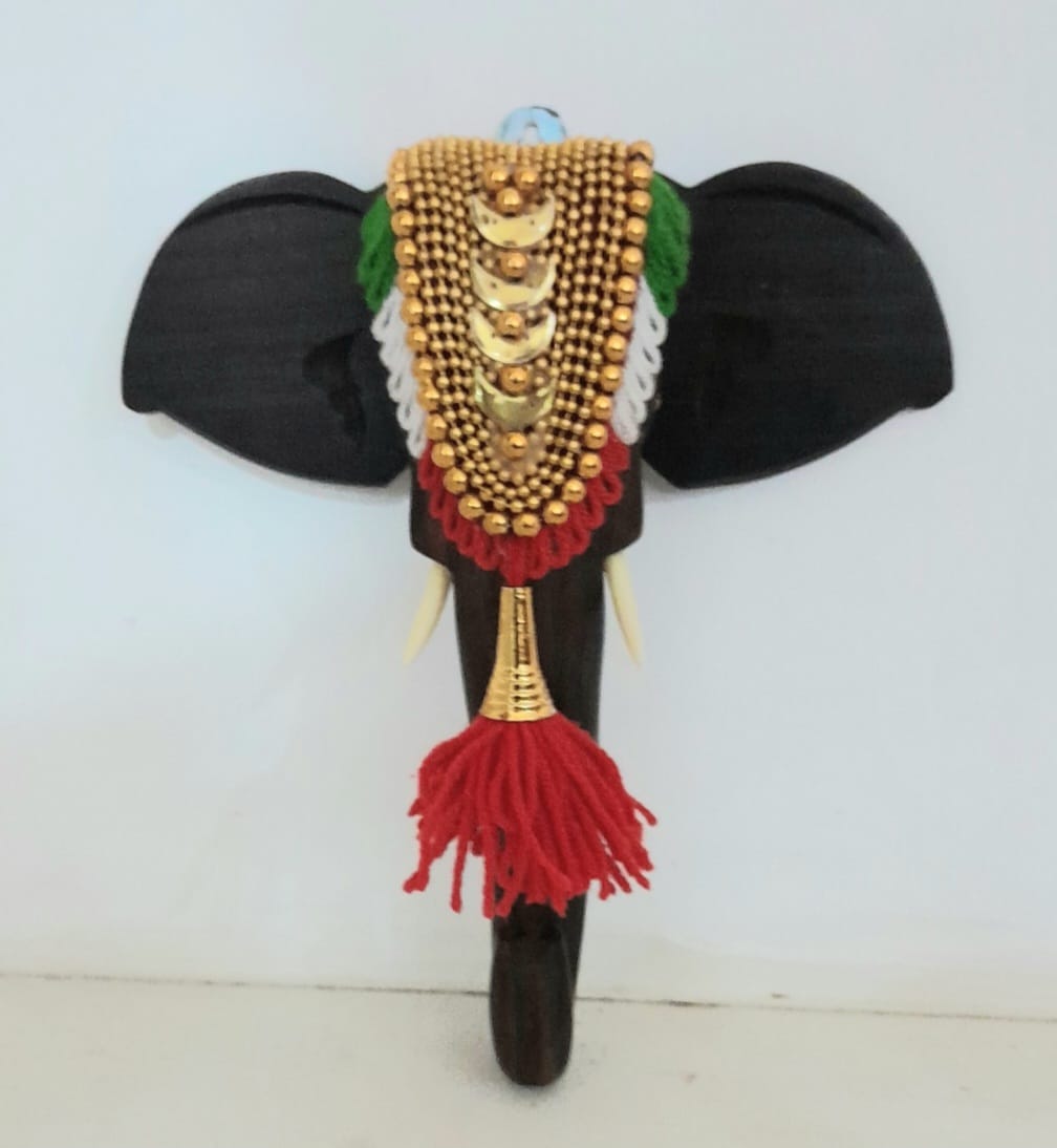 Rose wood Pooram Elephant head