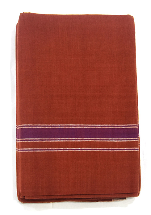 Hantex Pure Cotton Lungi(RustViolet Border)