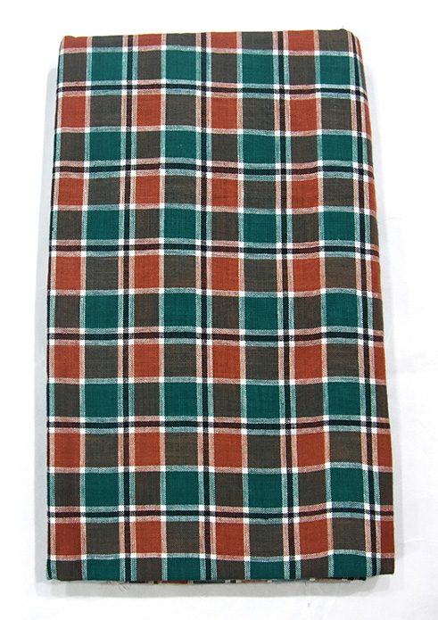 Hantex chekered Multicolor Lungi(GreenOrange)