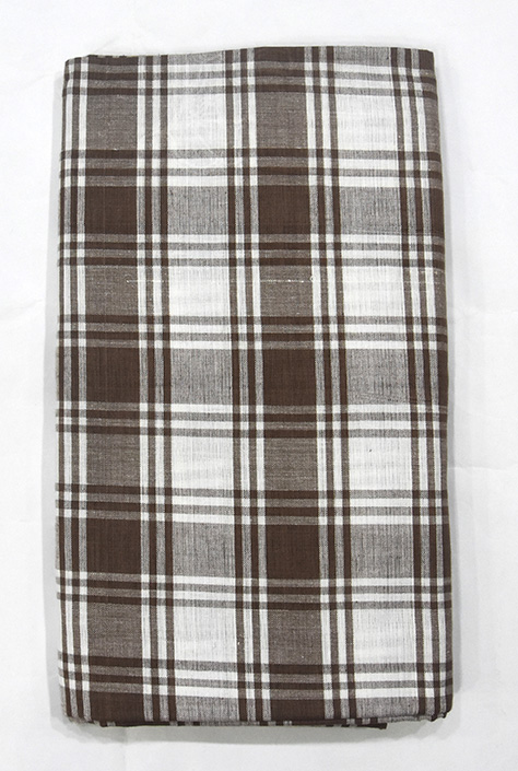 Checked Cotton Lungi(Brown and White)