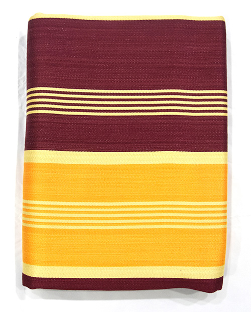 Single Bedsheet Maroon and Mustard