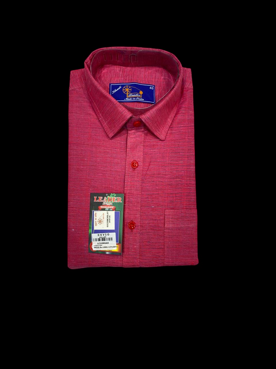 LEADER-PLAIN SHIRT Dark pink