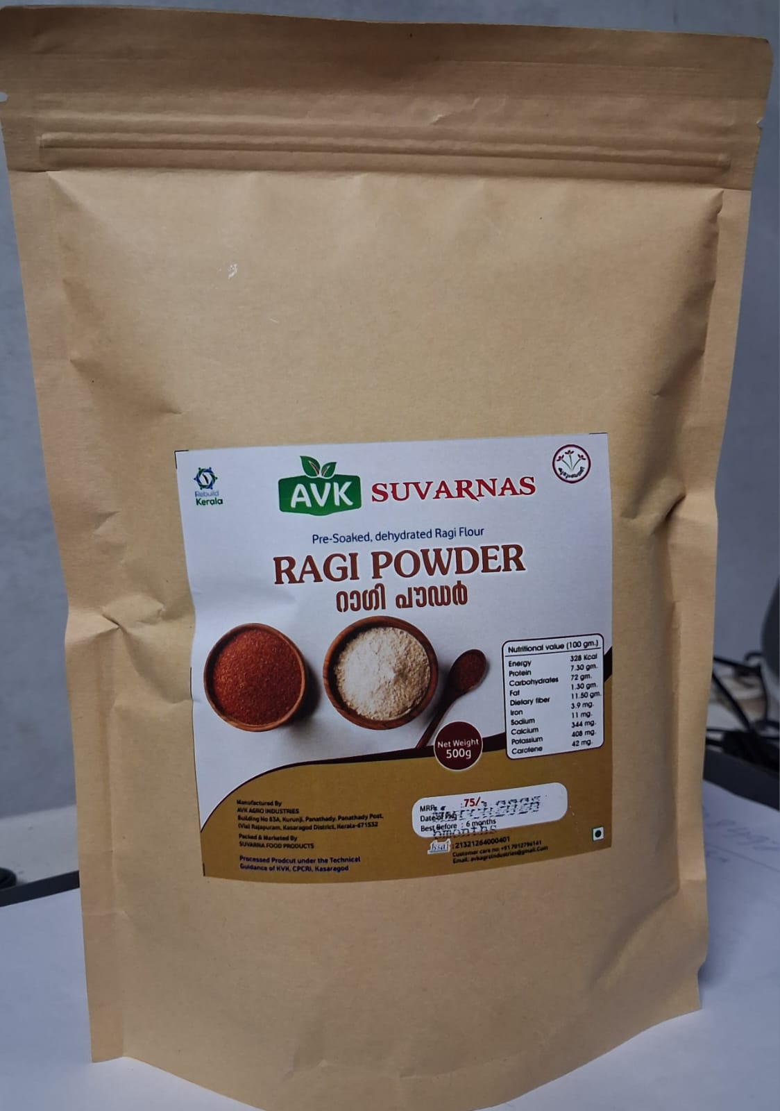 Pre-Soaked Ragi Powder